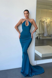 Gorgeous Halter Sleeveless Mermaid Evening Dress Long Keyhole Online HZ1023
