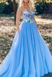 Blue/light pink/pink/black Shiny Sequins BlueTulle Sweetheart Formal Evening Dresses Long Prom Dresses HZ1023