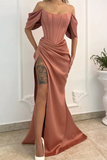 Long Evening Dress Mermaid With Slit Off-the-Shoulder HZ1023