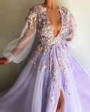 tulle long prom dress evening dress HZ1023