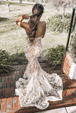 Glamorous Mermaid Sweetheart Sleeveless Tulle Long Prom Dresses With Appliques HZ1023