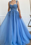 Sweetheart Prom Dresses Sweetheart Tulle Beaded Evening Party Dresses HZ1023