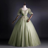 Elegant party dress,formal ball gown dress,green prom dress ,custom made HZ1023