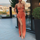 Elegant Evening Dress Sweetheart Plunge Neckline Strapless Party Gown HZ1023