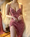 Sequins Prom Dress Sparkly Evening dress Long Prom dresses HZ1023