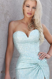 GORGEOUS SWEETHEAR SEQUIN HIGH-SPLIT SHEATH LONG PROM DRESS HZ1023
