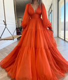 Customizable Long Puff Sleeve Party Dress HZ1023