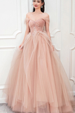 Peach Ball Gown with Off the Shoulder Top HZ1023