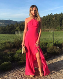 Sleeveless Prom Gown Halter evening Gown HZ1023