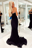 Strapless Black Feathers Mermaid Long Party Dress HZ1023