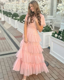 Pink prom dress long evening formal gown HZ1023