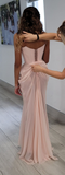 Pink vintage elegant beaded A-line lace ball gown evening dress HZ1023