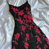 Black gorgeous delicate Beads floral applique spaghetti straps long elegant tulle ball gown evening dress HZ1023