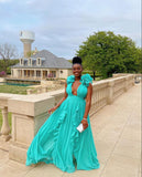 Green Fashion Chiffon Long Elegant Ball Gown Evening Dress Party Dress HZ1023