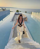 White/black satin fashion simple lace long slim fit ball gown evening dress HZ1023