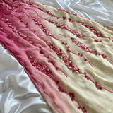 Pink gradient gorgeous fashion exquisite beading long chiffon elegant ball gown evening dress party dress HZ1023