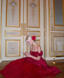 Pink Fashion Unique Rose Lace Neckline Long A-Line long Satin Prom Dress Evening Gown Party Dress HZ1023