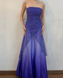 Purple/Blue Shiny Elegant Exquisite Sequin Long Tulle Prom Gown Evening Dress Party Dress HZ1023