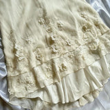 Ivory Luxury Gorgeous Fashion Exquisite flowers Beading Long Chiffon Elegant Ball Gown Evening Dress Party Dress HZ1023