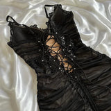 Black Brown Shiny Exquisite Elegant Beaded Lace Long Corset Ball Gown,Evening Dress,Party Dress HZ1023