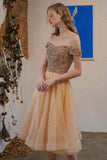 Cute tulle beads short prom dress homecoming dress HZ1023