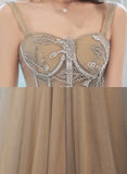 Lovely tulle lace long prom dress evening dress HZ1023