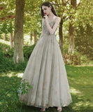 Stylish tulle long prom dress evening dress HZ1023