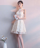 Cute tulle lace short prom dress party dress HZ1023