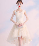 High quality lace short prom dress one shoulder evening dress HZ1023