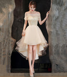 Cute tulle high low prom dress homecoming dress HZ1023