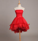 White/Red/Blue Sweet Cute Tulle Lace Short Prom Dress Homecoming Dress HZ1023