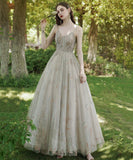 Stylish tulle long prom dress evening dress HZ1023