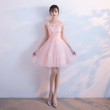 Cute tulle lace short prom dress hoco dress HZ1023