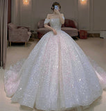 Amazing tulle sequins ball gown dress formal dress HZ1023