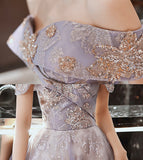 Shiny tulle sequins long prom dress evening dress HZ1023