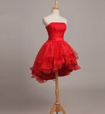 White/Red/Blue Sweet Cute Tulle Lace Short Prom Dress Homecoming Dress HZ1023