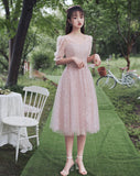 Cute tulle short prom dress party dress HZ1023
