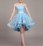 White/Red/Blue Sweet Cute Tulle Lace Short Prom Dress Homecoming Dress HZ1023