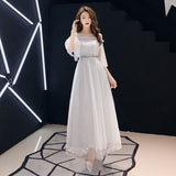 Cute champagne tulle prom dress evening dress HZ1023