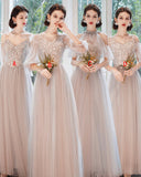 Elegant lace long A line prom dress evening dress HZ1023