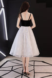 Black and white short prom dress homecoming dress HZ1023