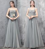 Cute tulle long prom dress evening dress HZ1023