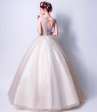 Elegant tulle applique long A line prom dress evening dress HZ1023