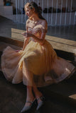 Cute tulle beads short prom dress homecoming dress HZ1023