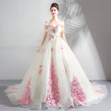 Stylish tulle applique long ball gown dress formal dress HZ1023