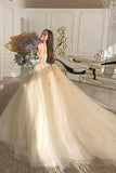 Champagne color gorgeous off shoulder exquisite lace floral applique long elegant ball gown formal evening dress prom dress HZ1023