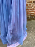 Purple Shiny Vintage Fashion Elegant Exquisite Beading Long Tulle Prom Gown Evening Gown Party Dress HZ1023