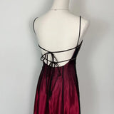 Burgundy Spaghetti Straps Exquisite Beaded Long Tulle Ball Gown Evening Dress prom dress HZ1023