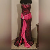 Pink Gorgeous Retro Fashion Elegant Exquisite Beaded Long Floor Length Trailing Princess Satin Ball Gown Evening Dress HZ1023