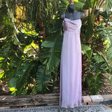 Lilac Elegant Fashion Spaghetti Strap Backless Long Chiffon Ball Gown Evening Dress Party Dress Wedding Bridesmaid Dresses HZ1023